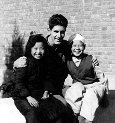 Frank G. Ehle with two Chinese students while he was in Nanjing, China during WWII.