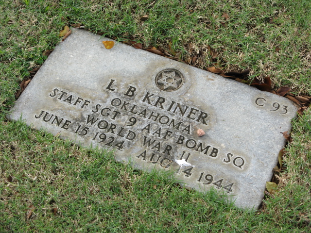 L. B. Kriner grave marker