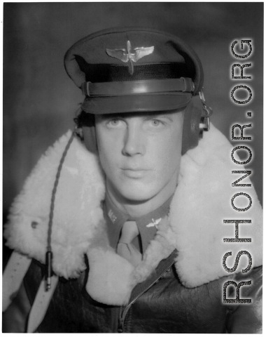 Folke Johnson posing as a cadet during WWII.