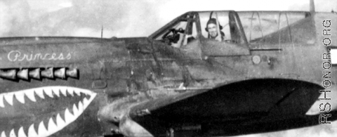 P-40 fighter escort cockpit