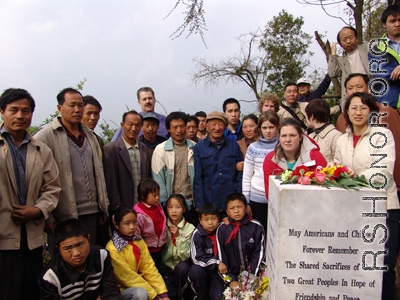 Figure 10: Americans and Chinese together honoring Lt. Wallace, a shared hero.