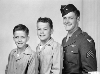 James Vaughn with his brothers.
