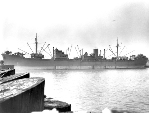 MS TORRENS at San Francisco, California, about 1943 after conversion, via Wiki.