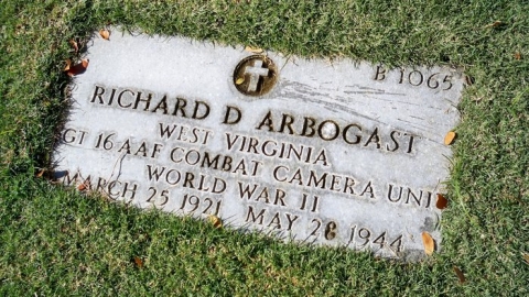 Grave of Richard Dille “Dick” Arbogast (Photo courtesy of Jeff Hall.)