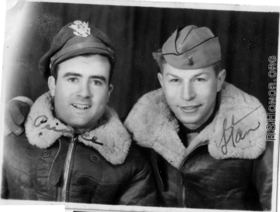 Two flyers pose in the CBI during WWII. "Prince" on left, and Stanley Mamlock on the right.