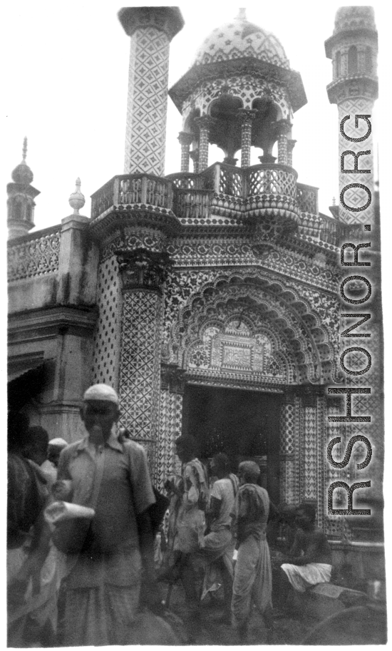 Tiled mosque in India as seen by GIs of 2005th Ordnance.