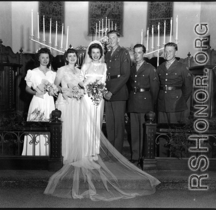 A proud member of the Army Air Corps, John J. Gerber, getting married on September 3, 1943.