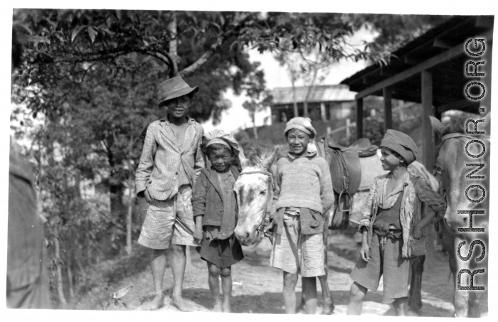 Boy horse wranglers in Burma, during WWII.