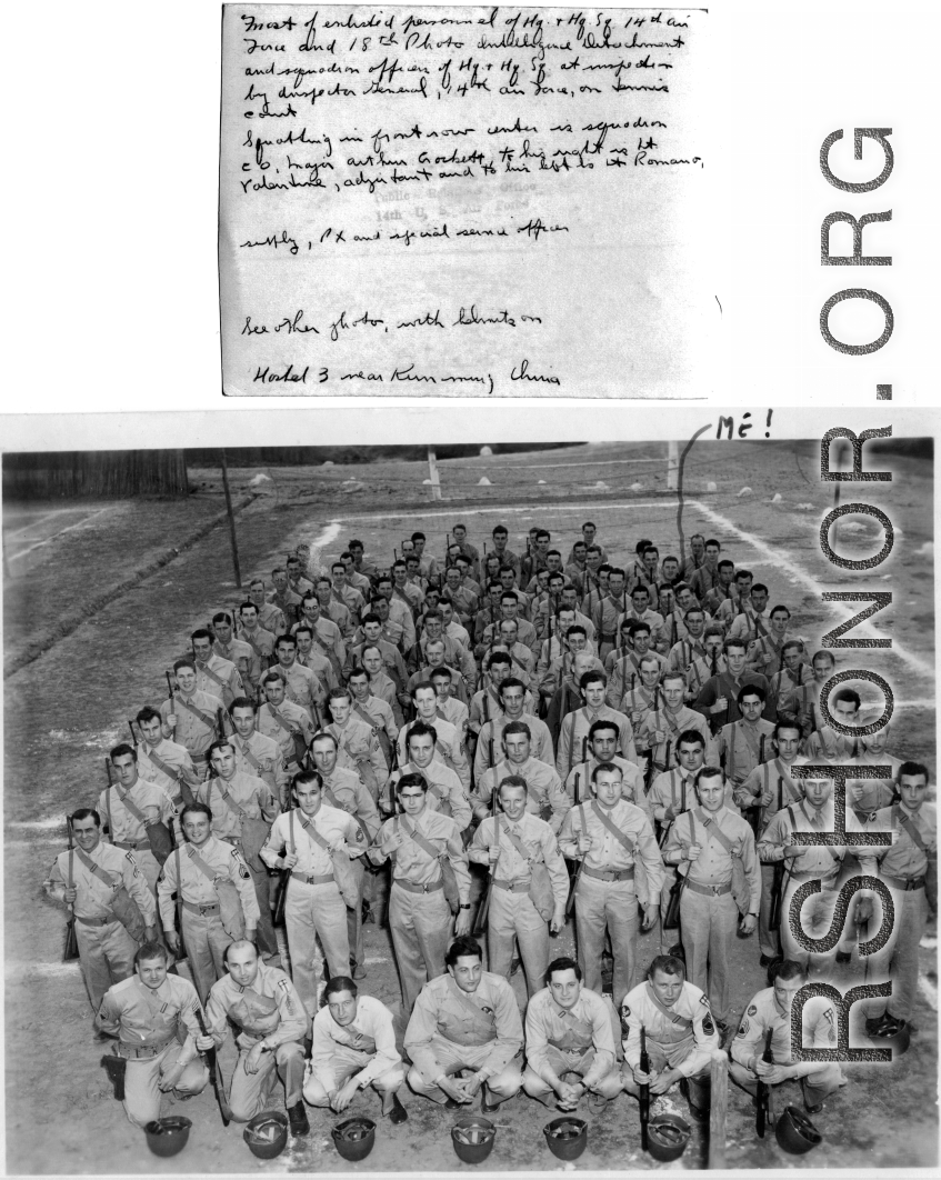 Enlisted men of the 14th AF HQ & HQ Squadron and 18th Photo Intelligence Detachment.