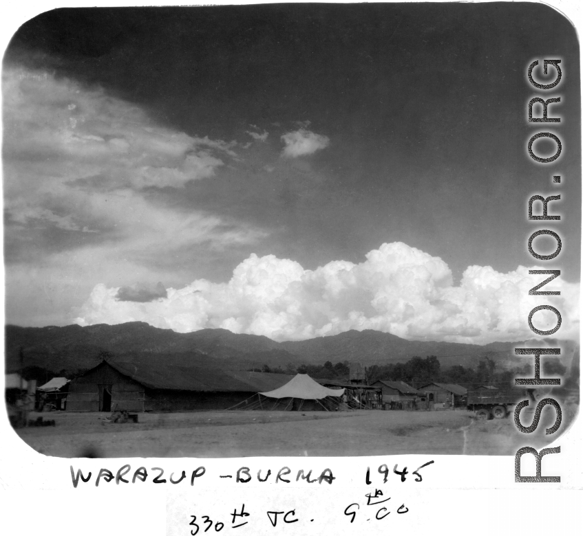 330th Troop Carrier, 9th CC encampment at Warazup, Burma, 1945. In the CBI during WWII.