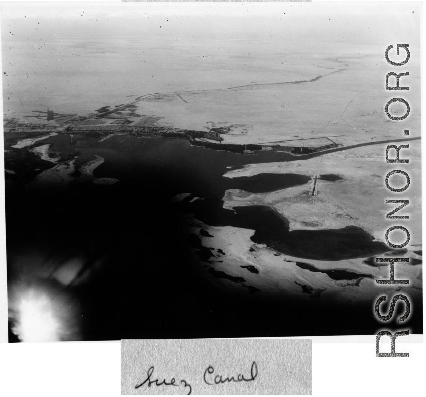Suez Canal from the air during WWII.