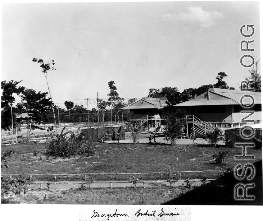 Buildings at Georgetown, British Guiana, during WWII.