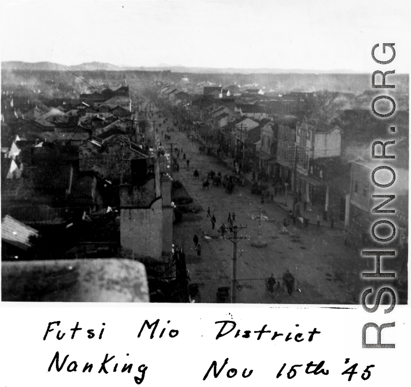 Futsi Mio District, Nanjing, during WWII, November 15, 1945.