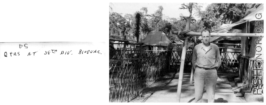Quarters at 38th Chinese Division bivouac during WWII.
