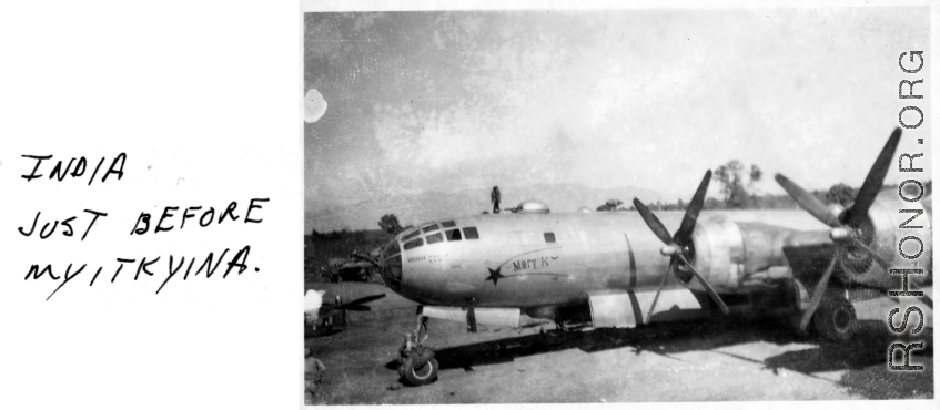 B-29 "Mary K" in the India during WWII.