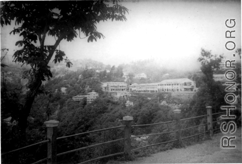 View of Mussoorie, India, during WWII.