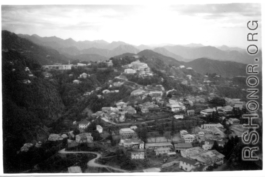 Hillside town in India during WWII.
