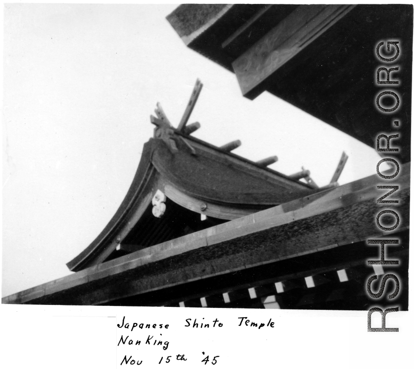 Japanese Shinto Temple in Nanjing, November 15, 1945.