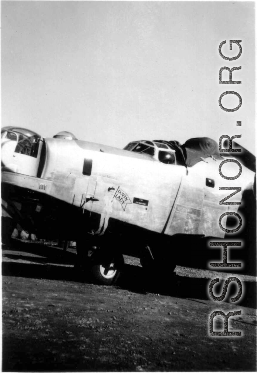 The B-24 "Rovin Lady".  From the collection of Robert H. Zolbe.