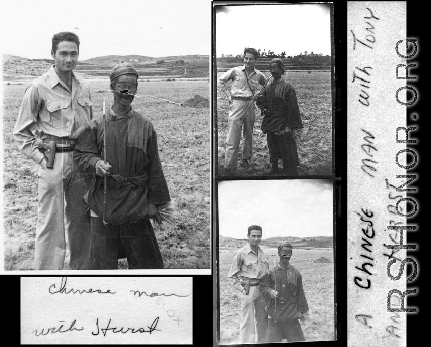 "A Chinese man with Tony and Herbst" In Yunnan during WWII