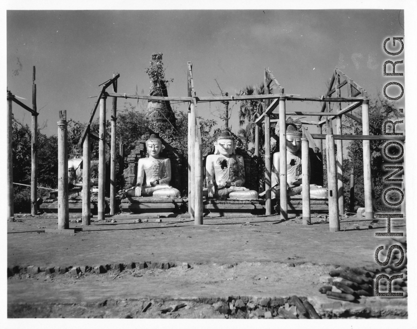 Remains of Buddhist temple in Burma.  During WWII.