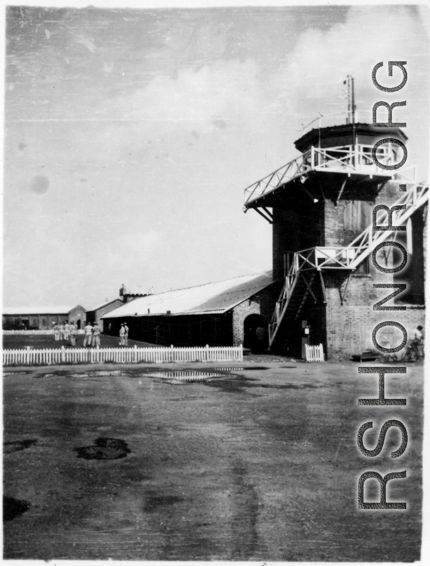 Control tower at an air base in India during WWII.