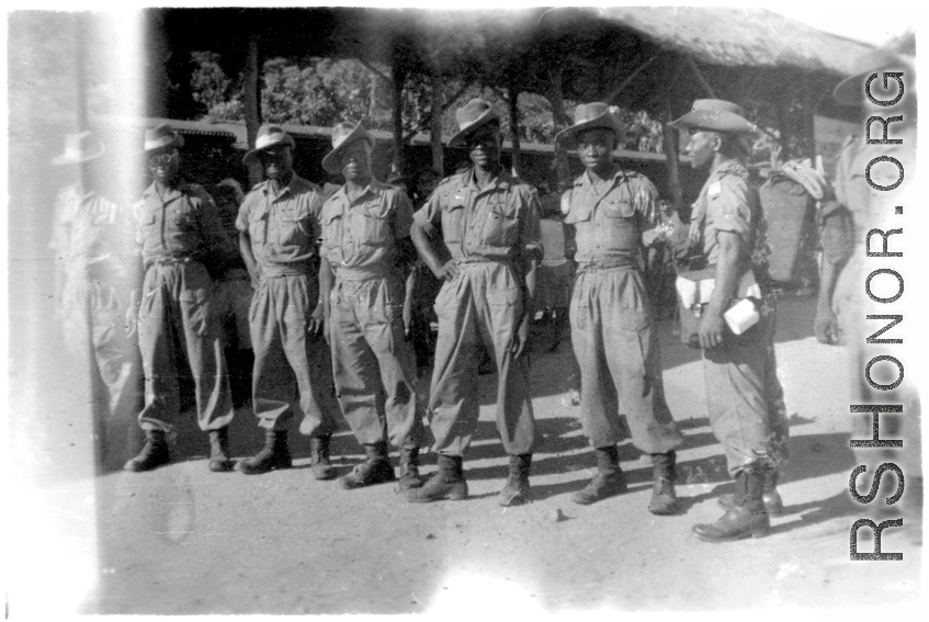 British African soldiers in Burma during WWII.