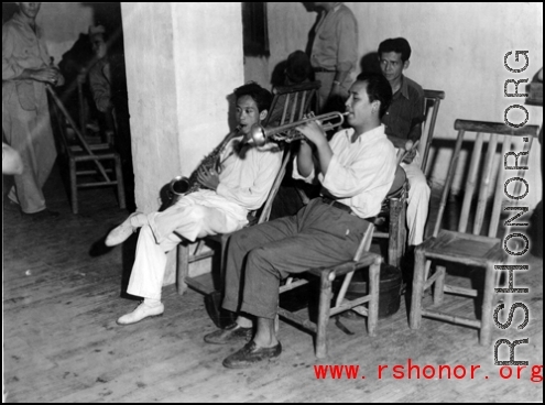 Chinese musicians perform in the CBI during WWII.