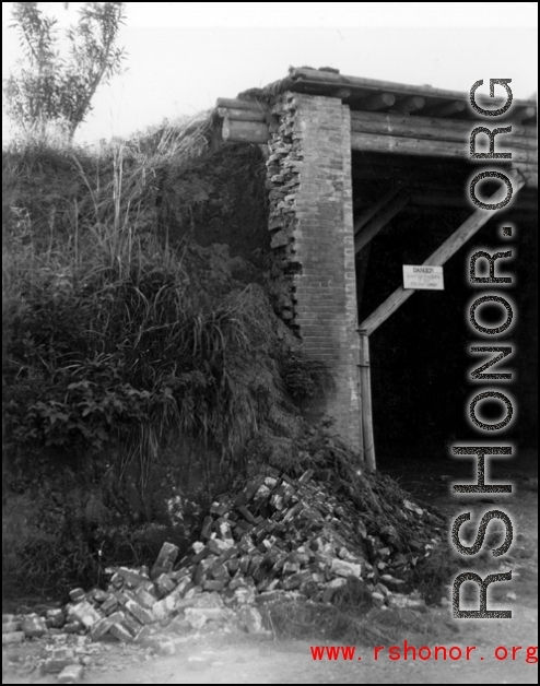 A dangerous building on a base in China during WWII.