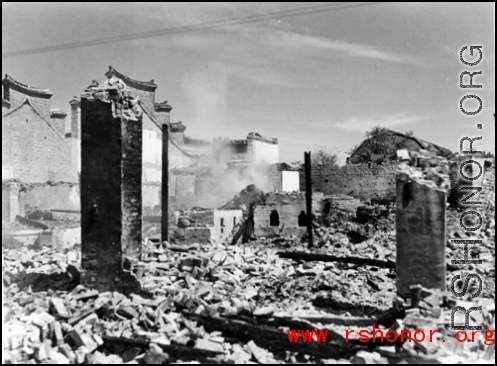 Guilin after being burned by Allies during retreat of summer/fall 1944