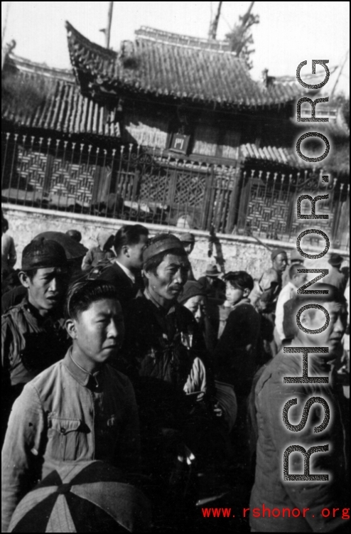 Street scene in Guilin, shortly before the Japanese advance in the fall of 1944.  From the collection of Hal Geer.