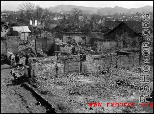 Allied destruction at Guilin before the Japanese advance in the fall of 1944.