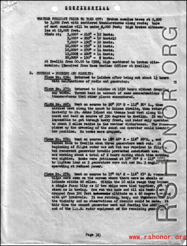 Report on group mission no. 131, SEA SEARCH OVER SOUTH CHINA SEA, 5 June 1944.