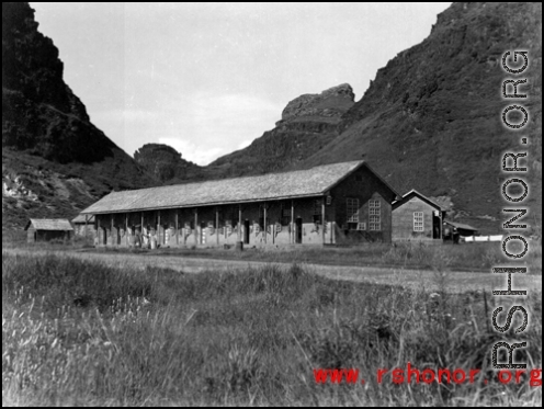 Barracks used by the 14th Air Force personnel based at (Guilin) Kweilin Air Base in China during WWII.