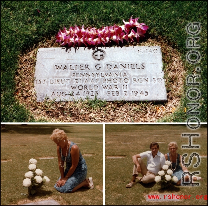 Remembering at the marker for Walter G. Daniels in Honolulu, Hawaii, Plot C, Grave 140.
