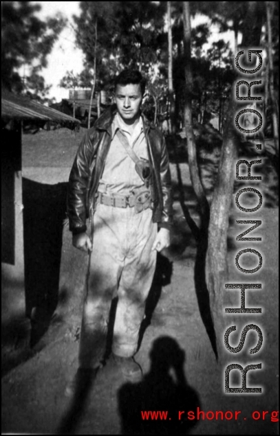 An American serviceman at Yangkai, during WWII.