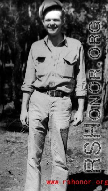 Larry Jones poses in the China during WWII.