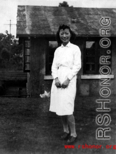 A Chinese nurse in uniform in SW China during WWII.