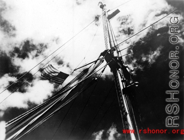 Mast on the ship back from China after WWII.