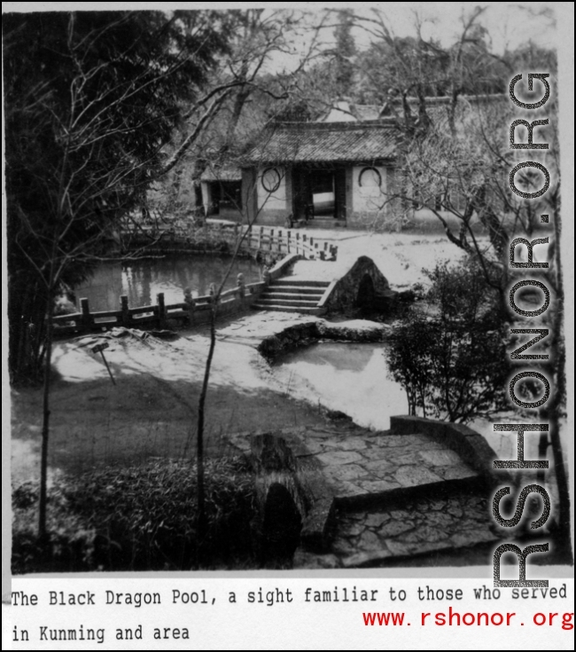 The Black Dragon Pool in Kunming, China, during WWII.