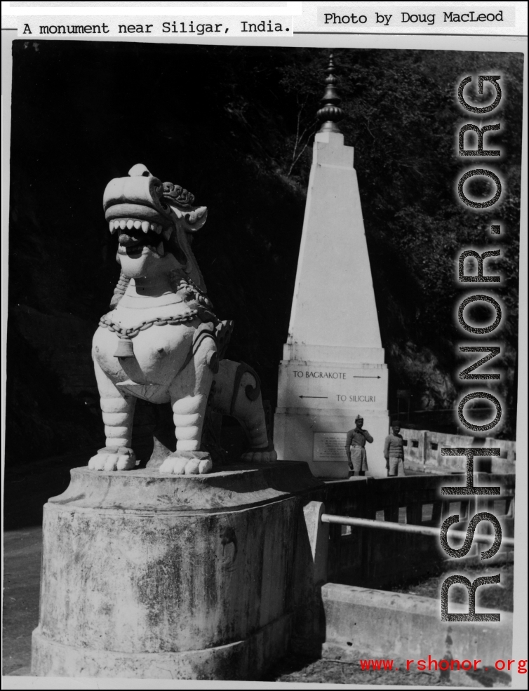 A monument near Siligar, India, during WWII.  Photo by Doug MacLeod.