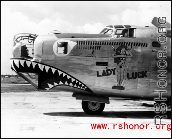 B-24 "Lady Luck" in the CBI during WWII.
