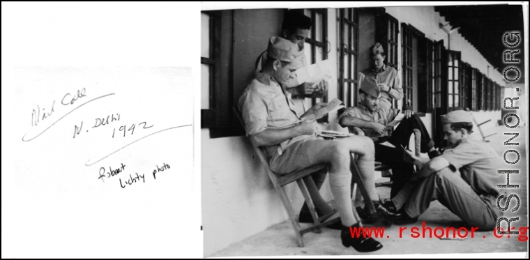 American GIs enjoy mail call in New Delhi during WWII, in 1942.  Photo from Robert Lichty.