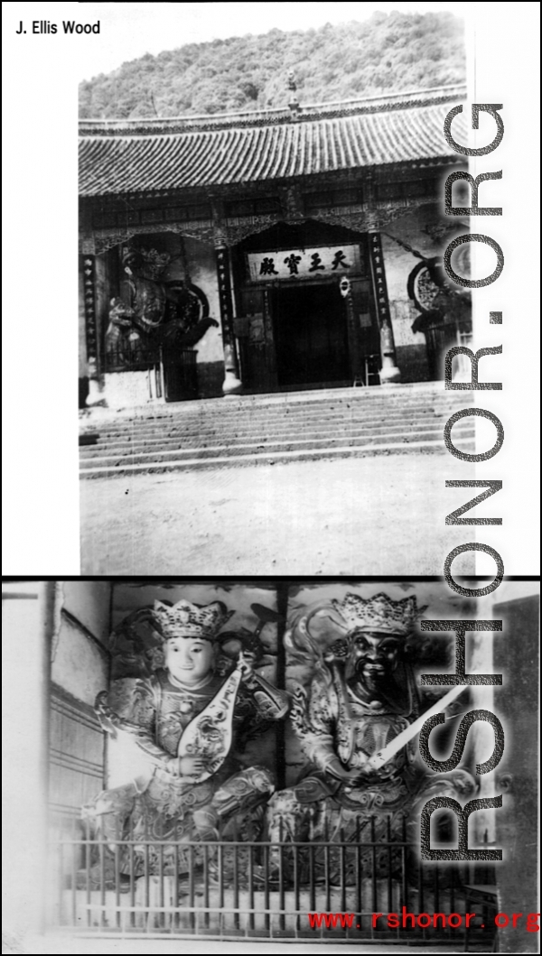 Temple near Kunming during WWII.  Photo from J. Ellis Wood.