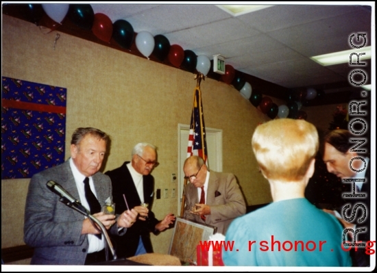 CBI veterans at veterans event, possibly CBIVA, many years after the war.