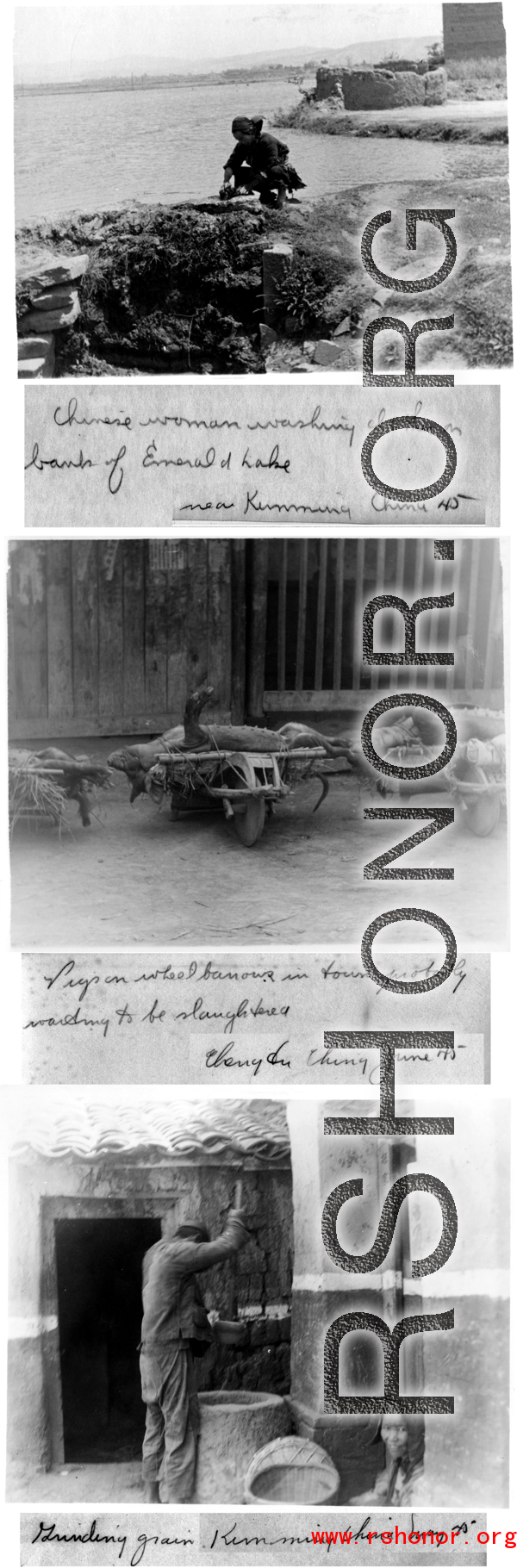 Vignettes of rural life near Kunming, 1945.