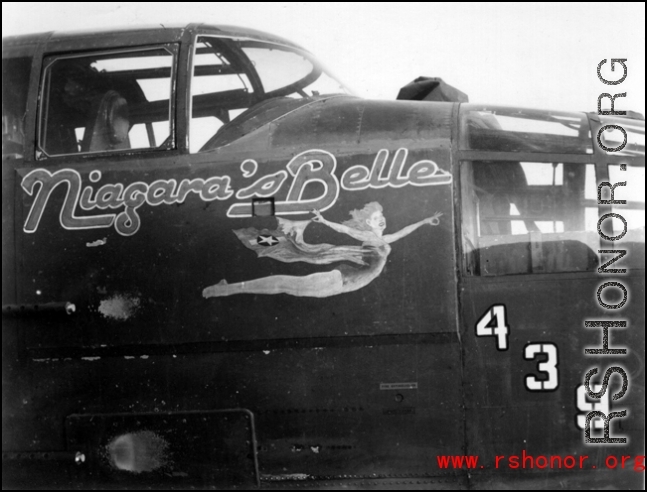 B-25 "Niagara's Belle", #439. Pete Bertani , Yangkai, 1945.