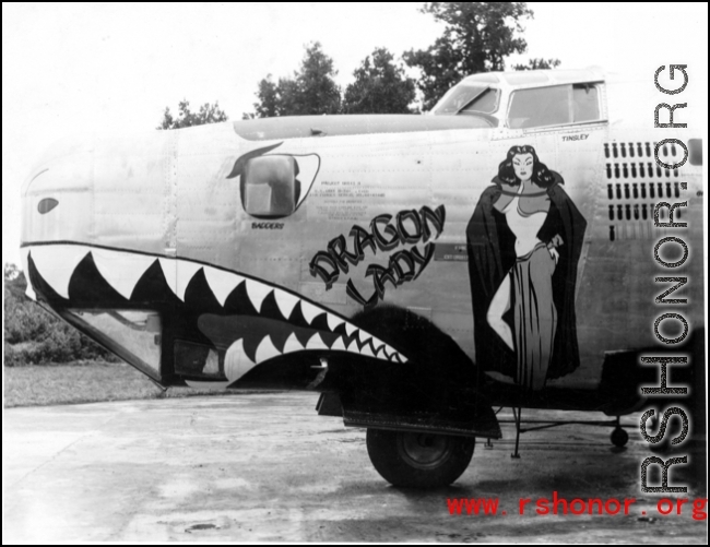The B-24 "Dragon Lady" (serial #44-41446) in the CBI during WWII.