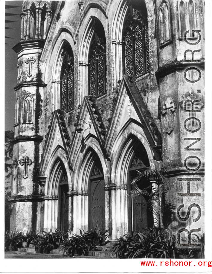 A grand church building in the CBI during WWII.