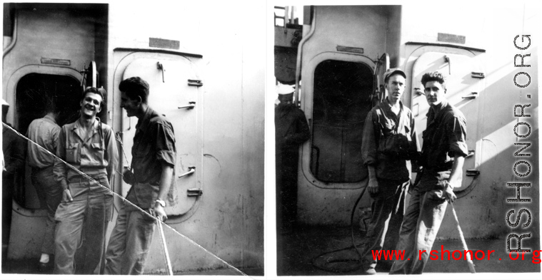 Images from the trip on the U.S.S. General Butner which took Ehle back to the US, arriving in San Francisco on June 24, 1946.